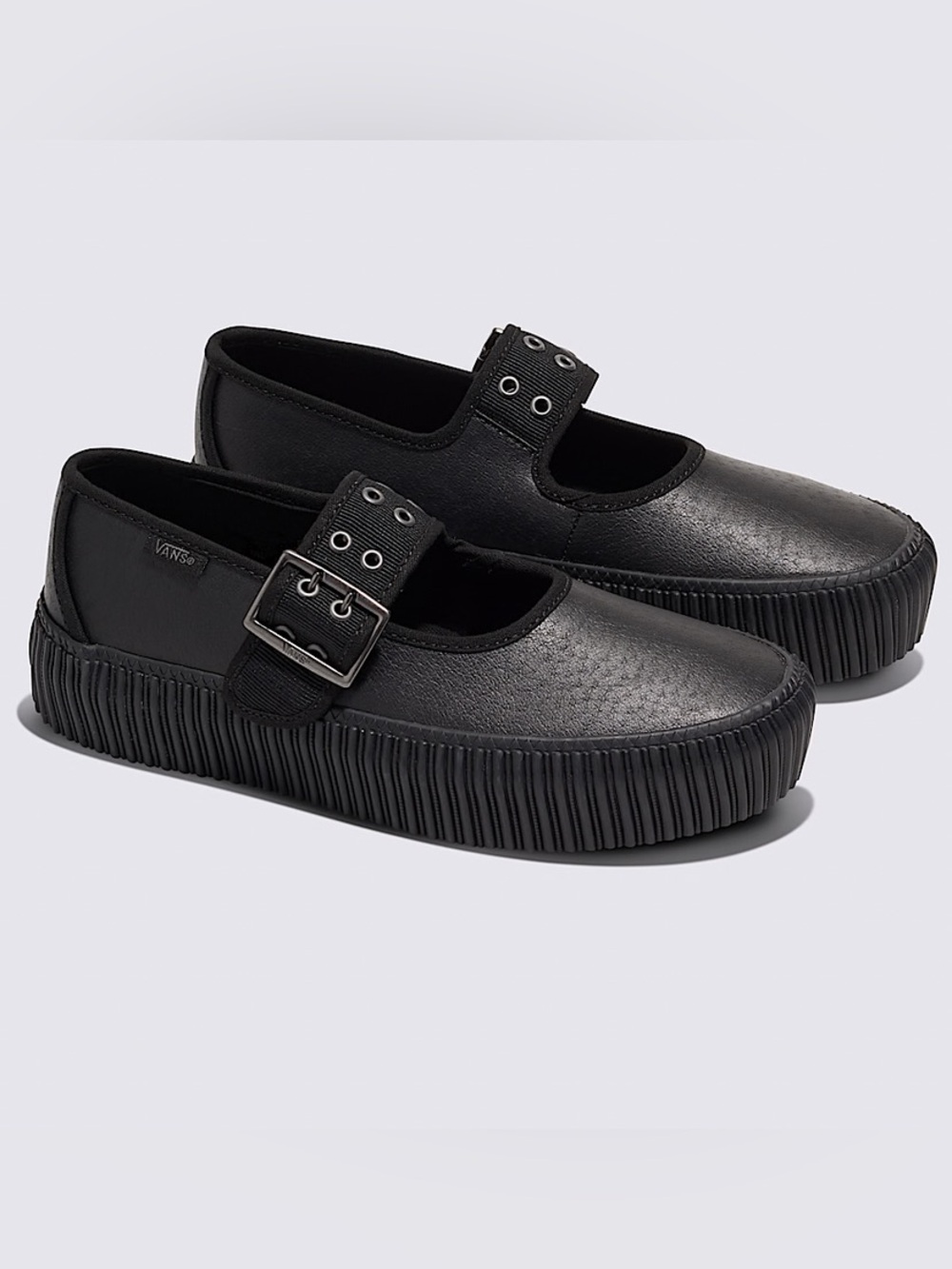 EUC Vans Creeper Mary Jane Platform Shoes Black Women’s Size 8.5